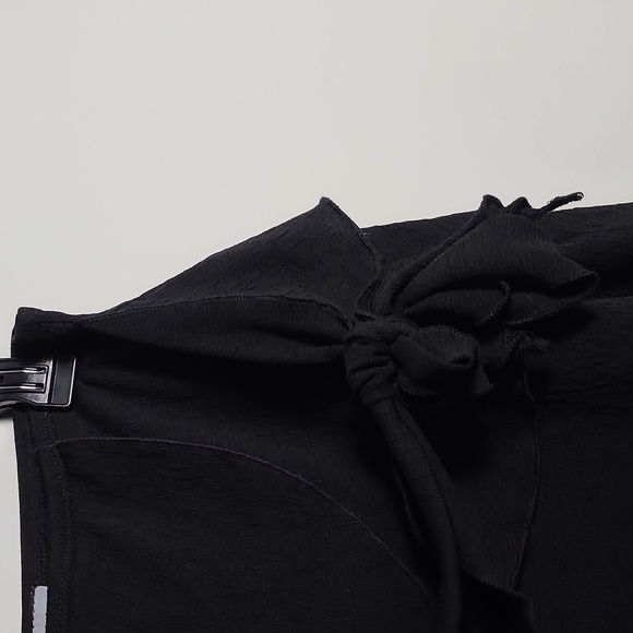 PORTOCRUZ Black Flowy Swimsuit Cover Up Womens Stretch Skirt Size Large - Picture 4 of 10